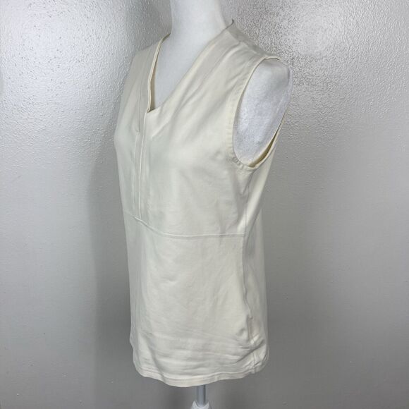 Lululemon Tank Top Women Large Cream V-Neck Wide Strap Activewear Athletic - Picture 2 of 11